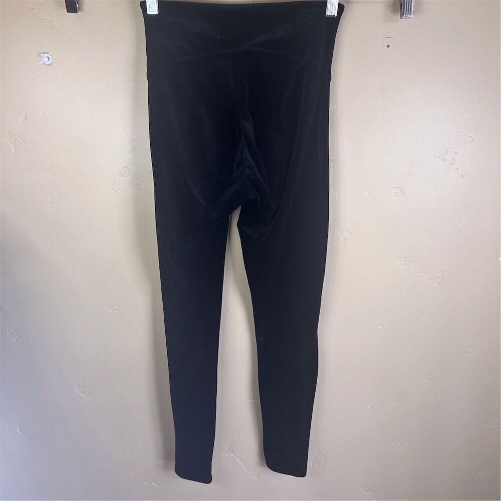 Spanx Womens High-Waisted Seamless Velvet Velour Ankle Leggings Black Size Small - Picture 7 of 8